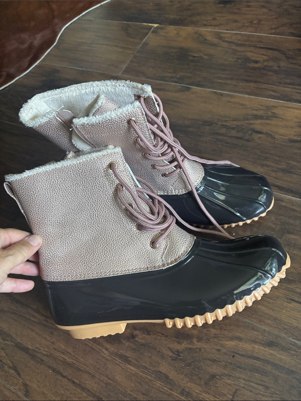 Women's Faux-Shearling Waterproof Winter Duck Boots